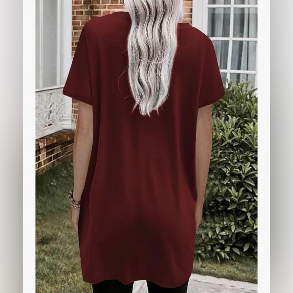 Burgundy Women's Top - Picture 2 of 8